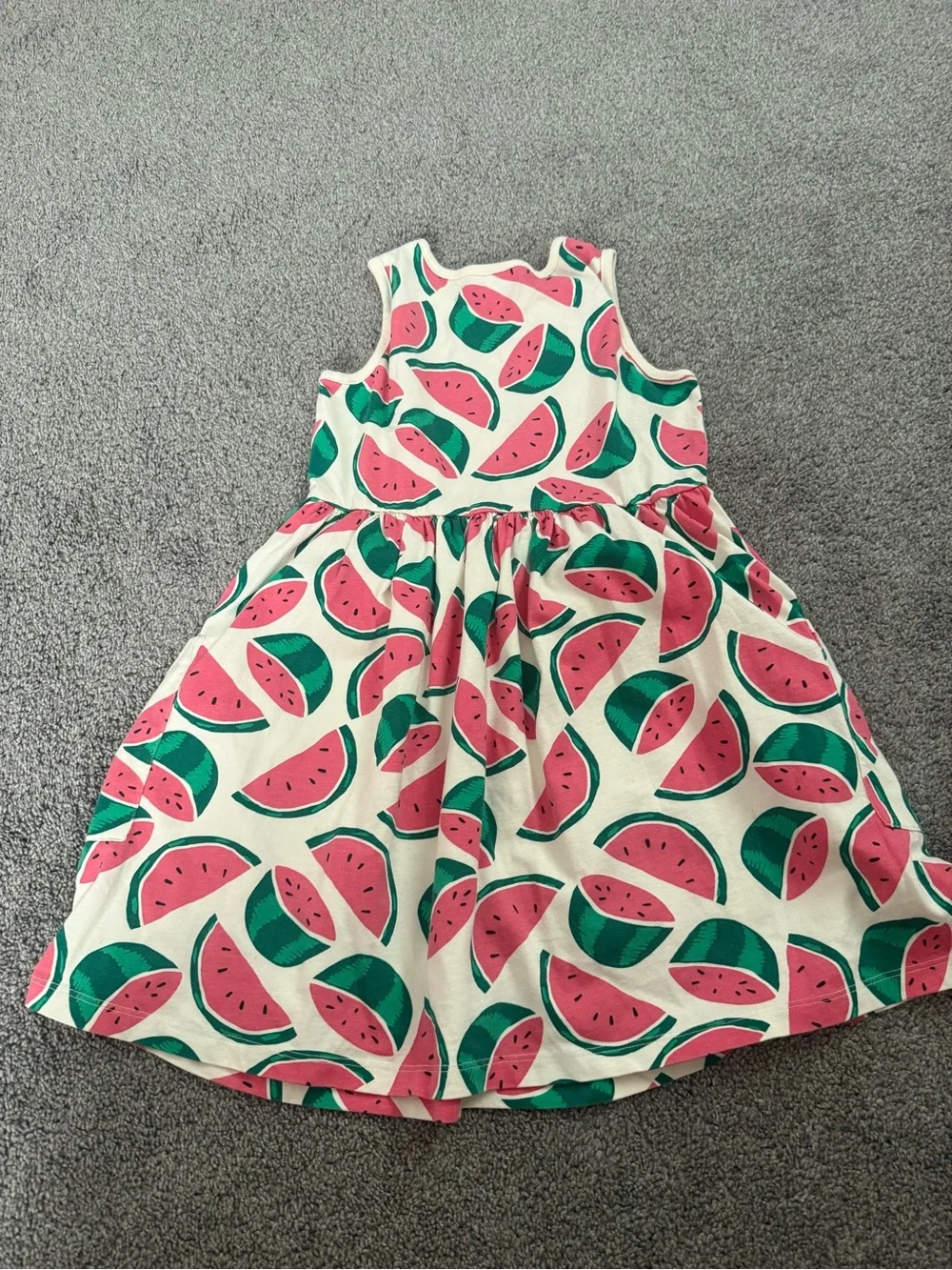 Hanna Andersson Watermelon Print Tank Dress Sz 130cm